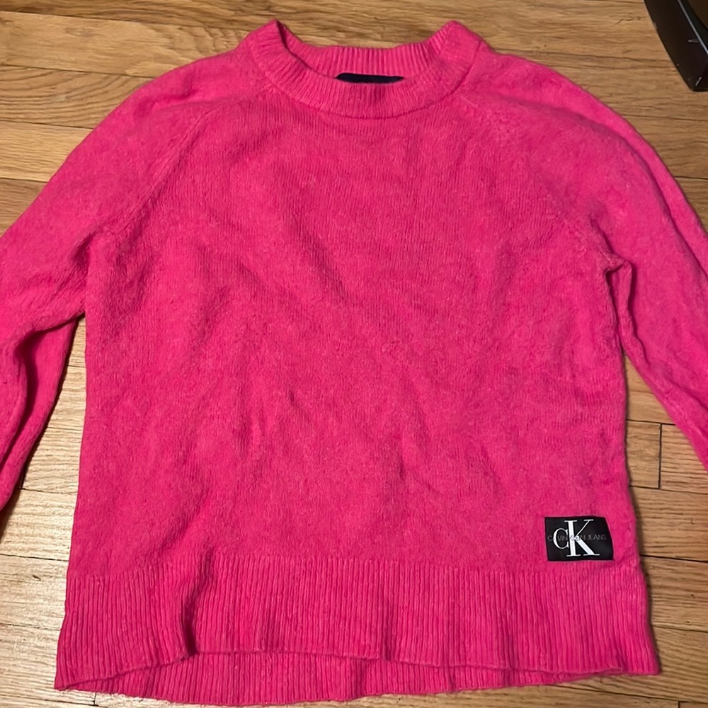 Calvin Klein Jeans hot pink sweater